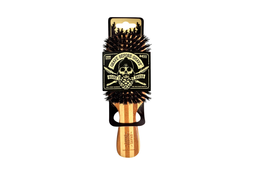 grave before shave beard brush