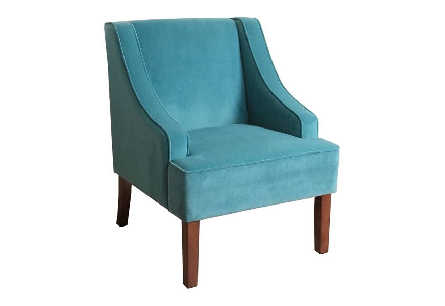 homepop velvet swoop accent chair
