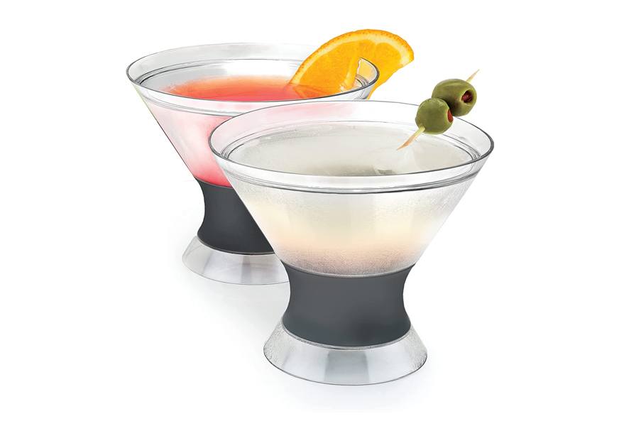 host freeze stemless martini glasses