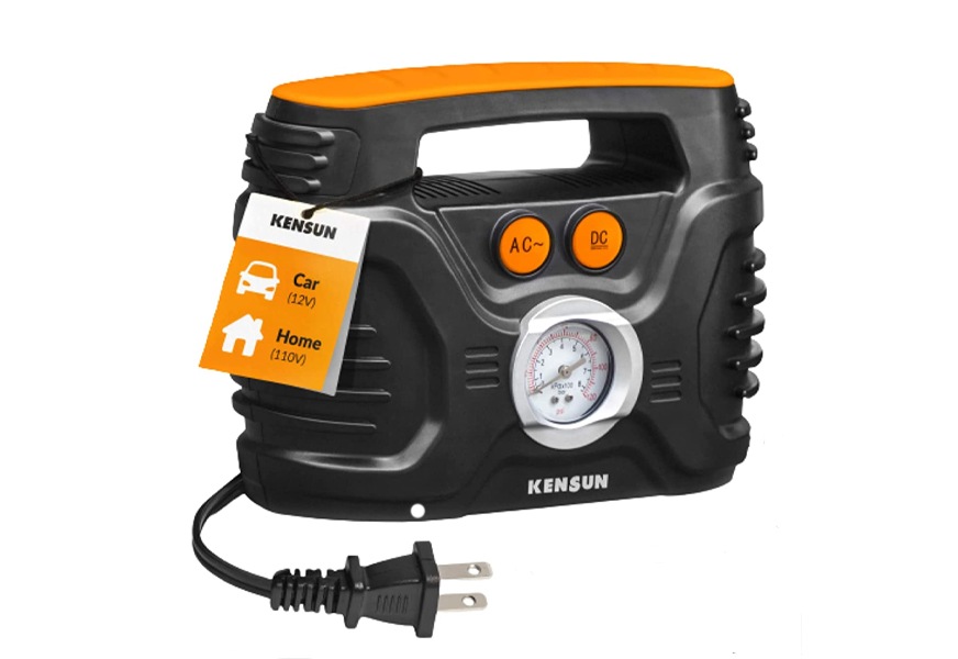 kensun portable tire inflator for car 12v dc and home 110v