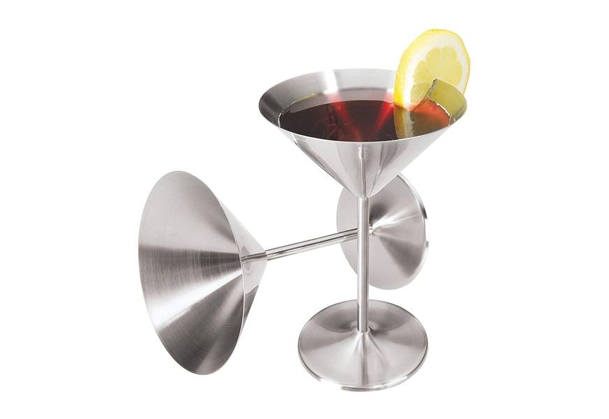 oggi stainless steel martini goblets