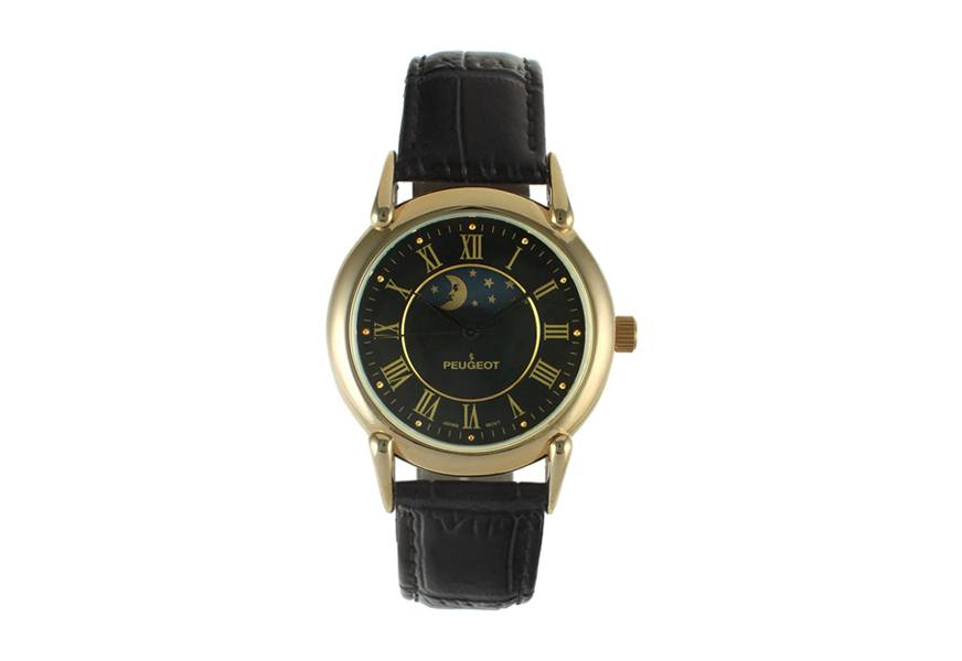 peugeot 14k gold plated vintage watch