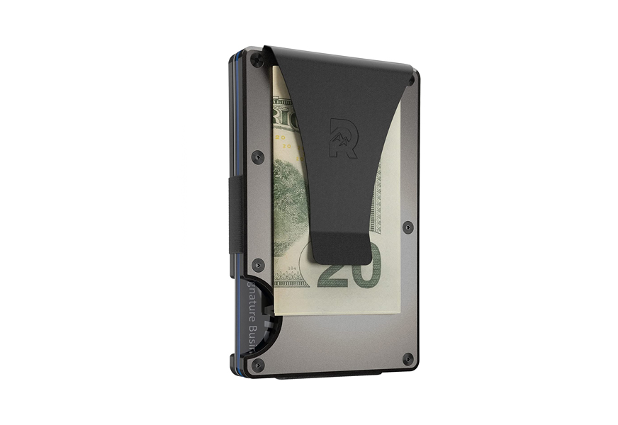 ridge aluminum metal wallet