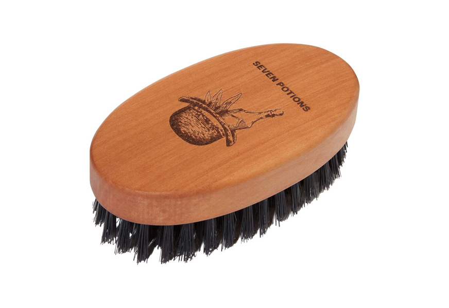 seven potions beard brush for men