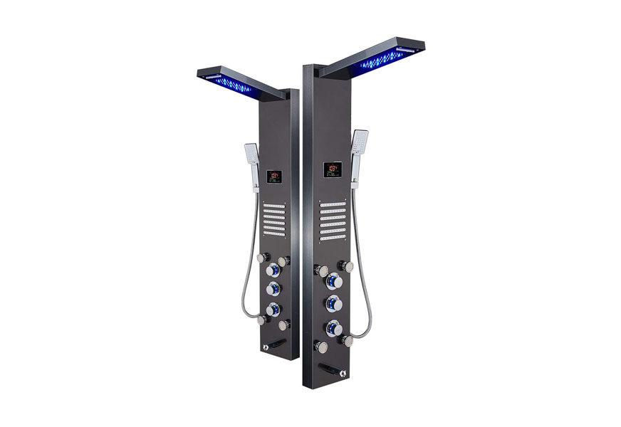 ello&allo stainless steel shower panel tower system