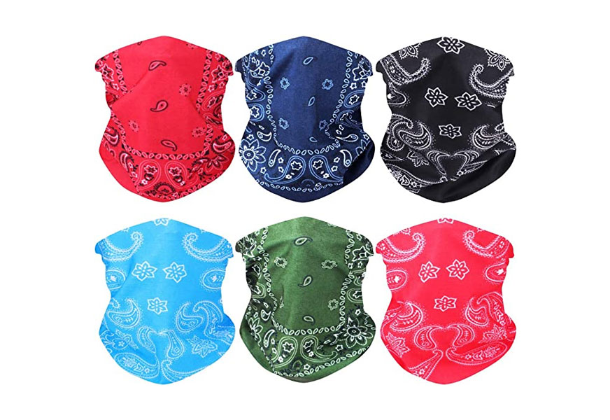 faybox 6 pieces magic wide wicking headwear bandana