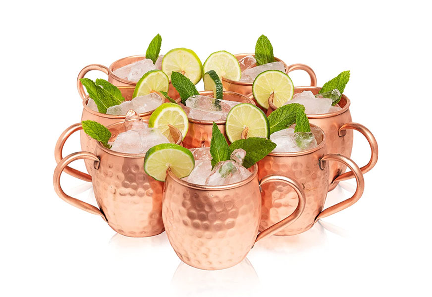 kitchen science moscow mule copper mugs