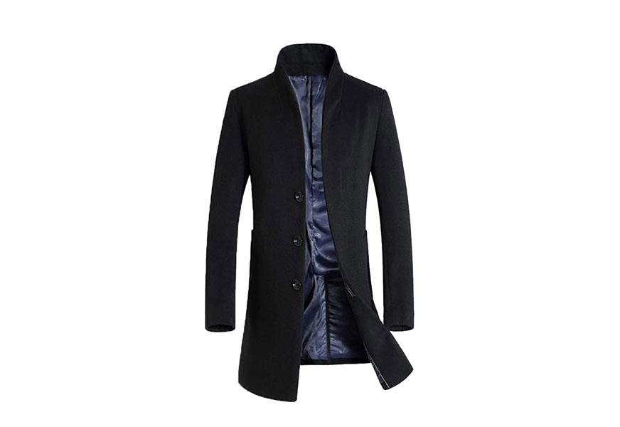 mordenmiss mens french woolen trench coat