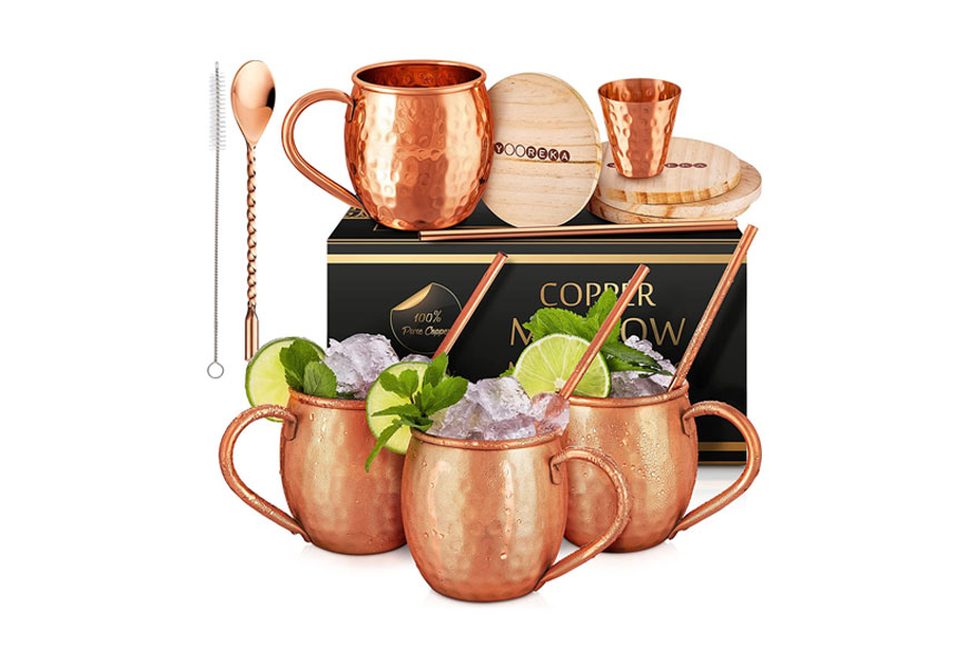 yooreka solid genuine copper mugs