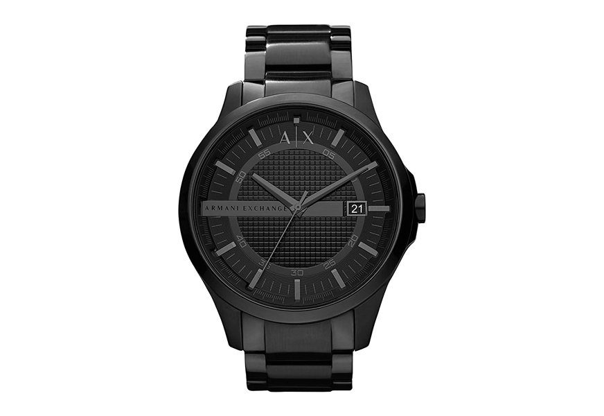 armani exchange hampton stainless steel watch