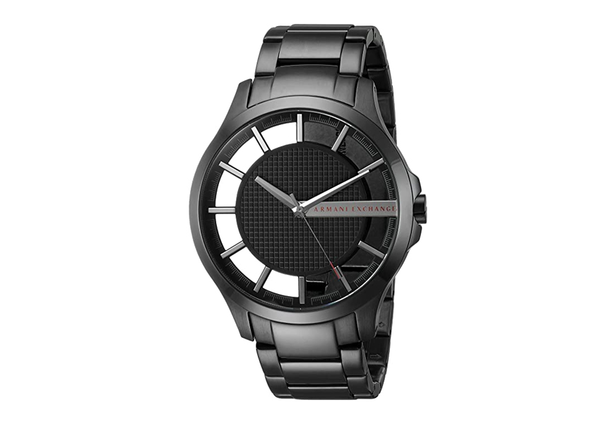 armani exchange men's black watch