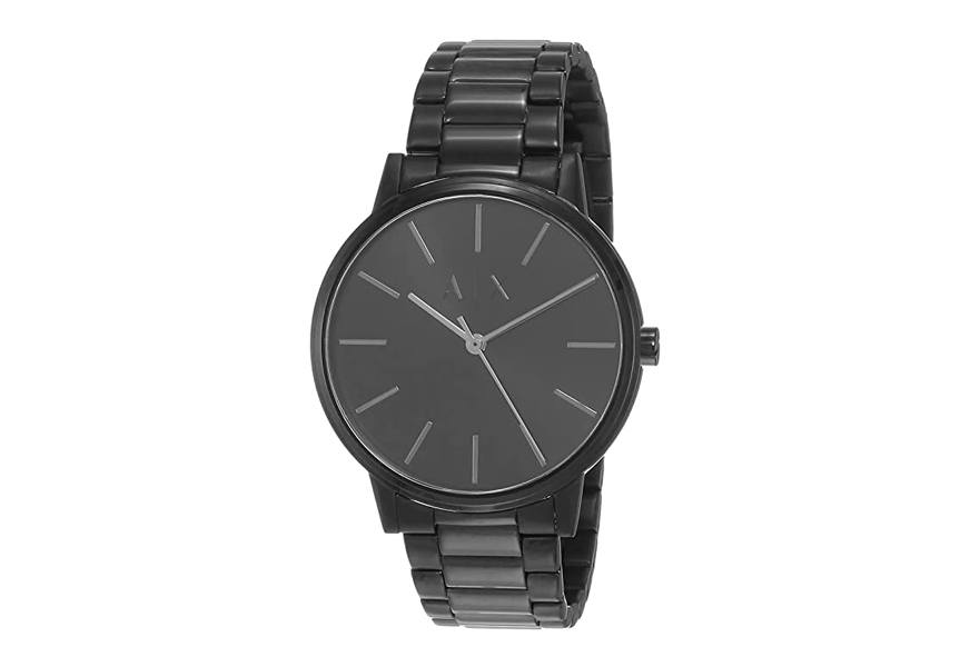 armani exchange stainless steel watch