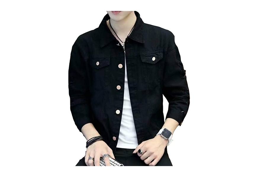 colygamala men's motorcycle vintage trucker jacket