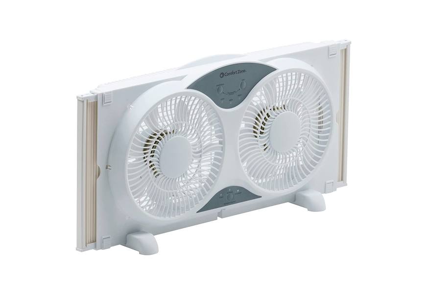 comfort zone cz3 three speed twin window fan