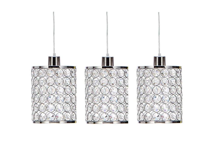 cuaulans modern chrome crystal ceiling pendant lights