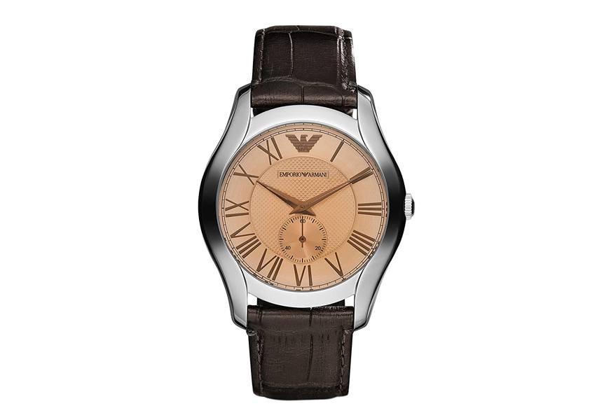 emporio armani classic leather men's watch