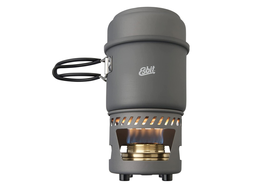 esbit 5-piece lightweight cooking set w/ alchohol stove
