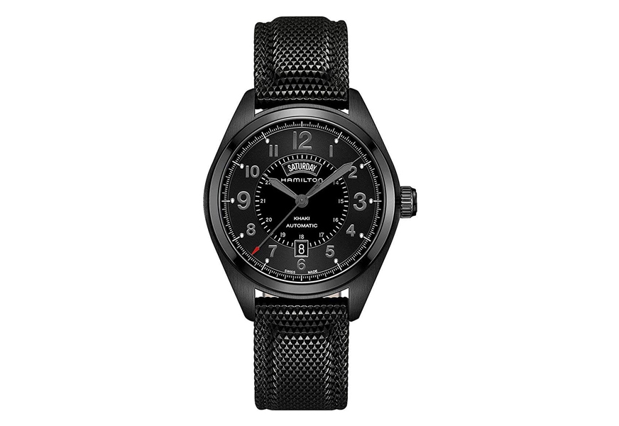 hamilton men’s field date black watch