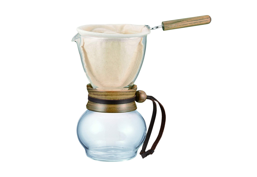 hario wood neck drip coffee pot