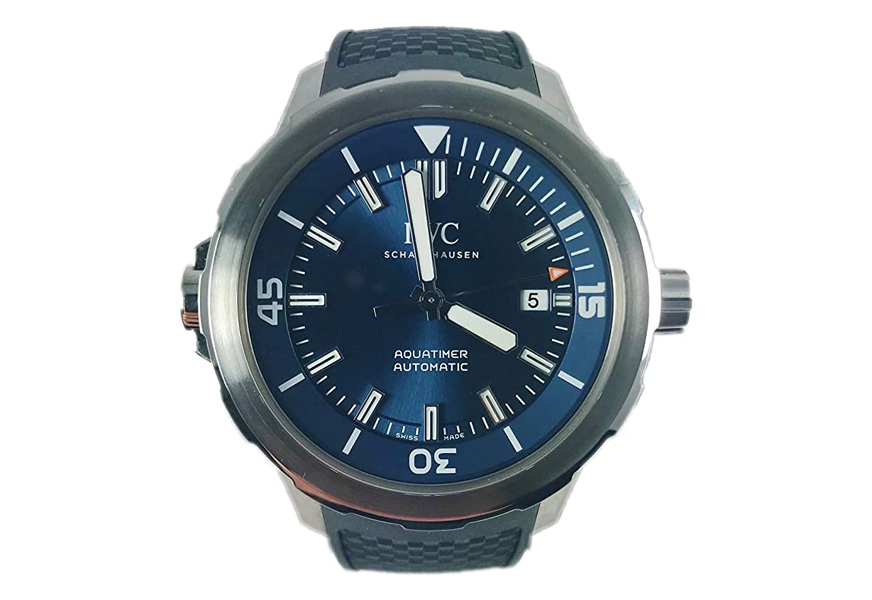 iwc aquatimer automatic blue dial men's watch