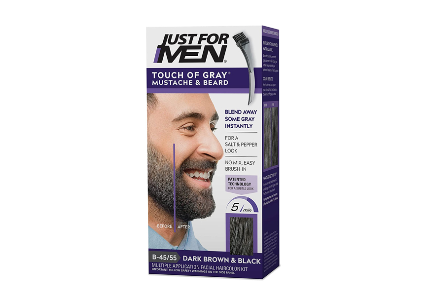 just for men touch of gray mustache and beard color