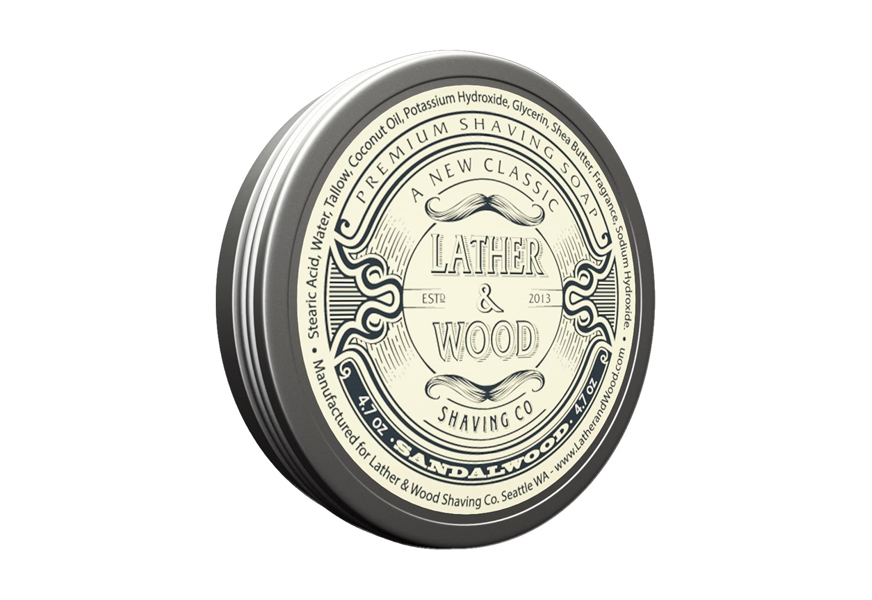 lather & wood shaving soap
