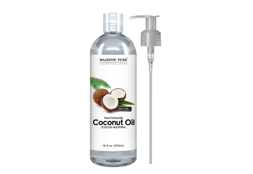majestic pure fractionated coconut hair oil
