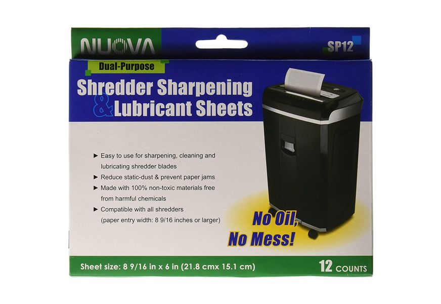 nuova sp12 paper shredder oil sharpening & lubricant sheets