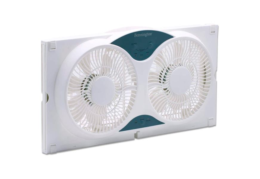 portable twin window fan w remote control