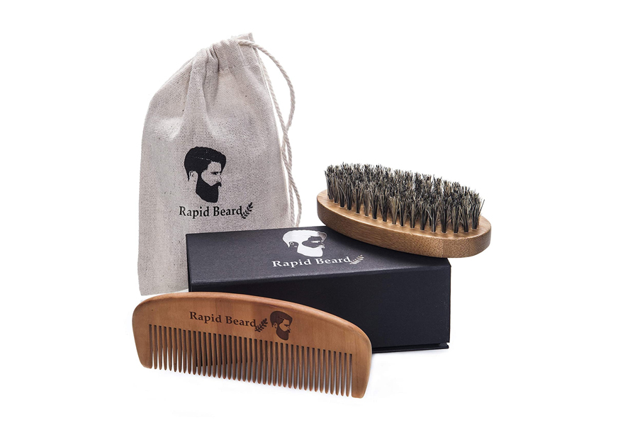 repsol care beard brush and beard comb