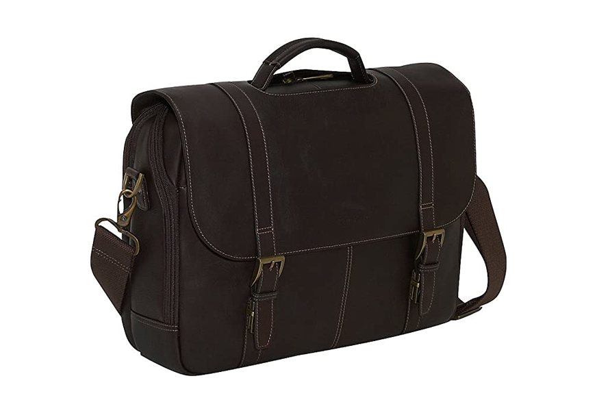 samsonite colombian leather flap over