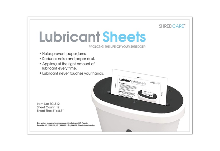 shredcare paper shredder oil lubrication sheets