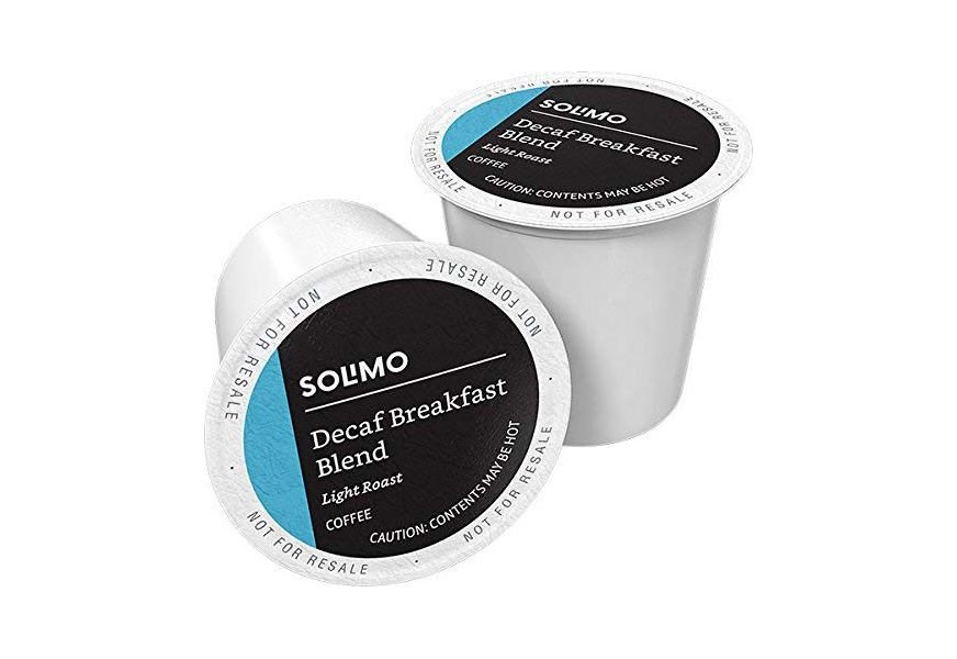 solimo decaf light roast coffee pods
