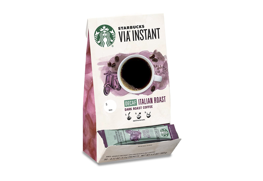starbucks via instant decaf italian roast dark roast coffee