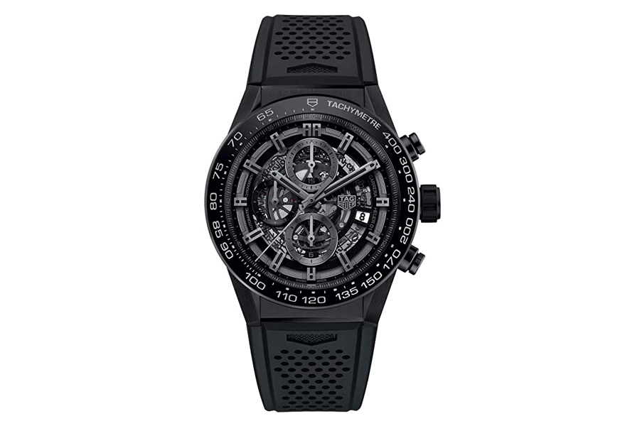 tag heuer carrera black skeleton watch
