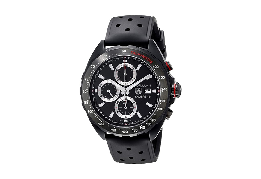 tag heuer formula one chronograph black dial