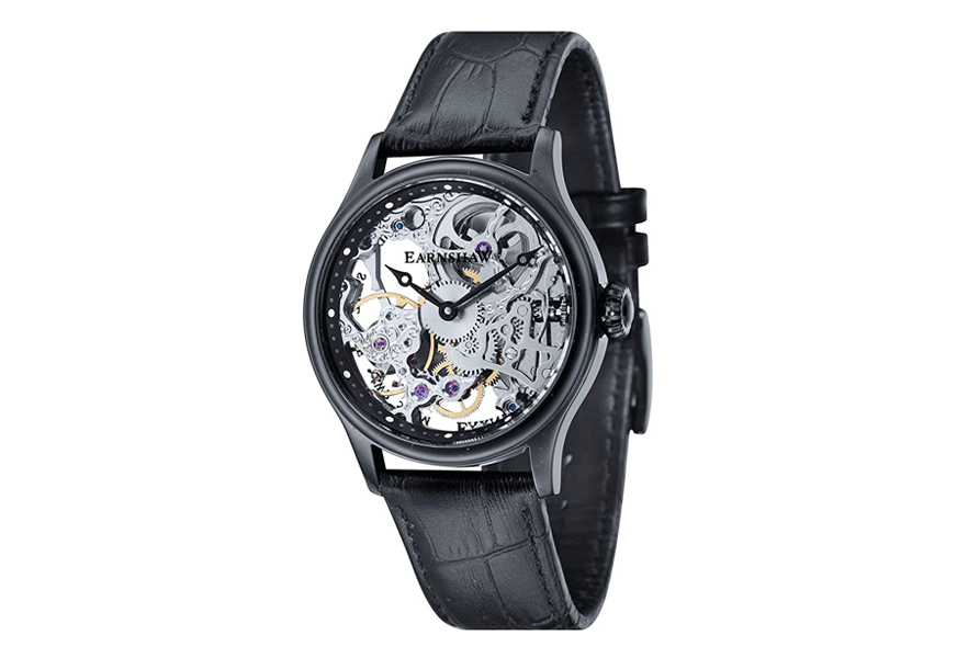 thomas earnshaw’s bauer mechanical skeleton watch