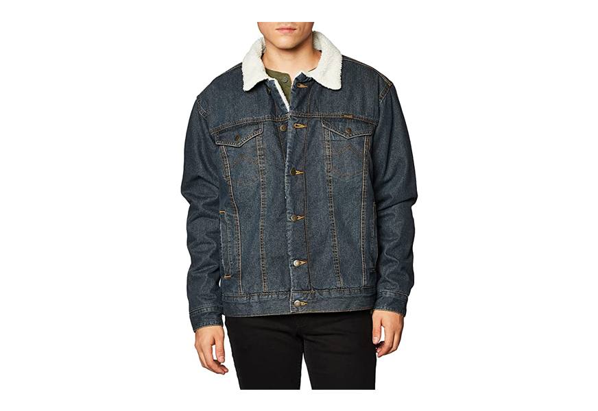wrangler men's western style lined trucker jacket