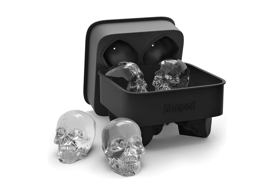3d skull flexible silicone ice cube mold tray