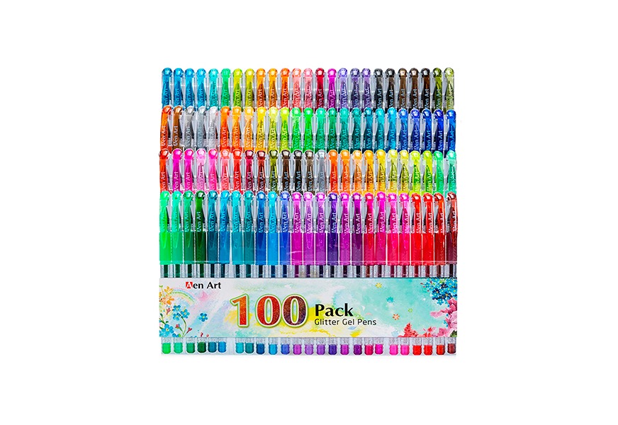 aen art 100 color glitter gel pens