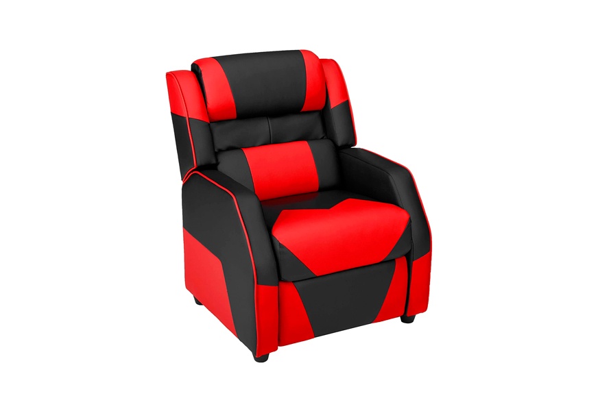 amazonbasics black and red kids youth gaming recliner