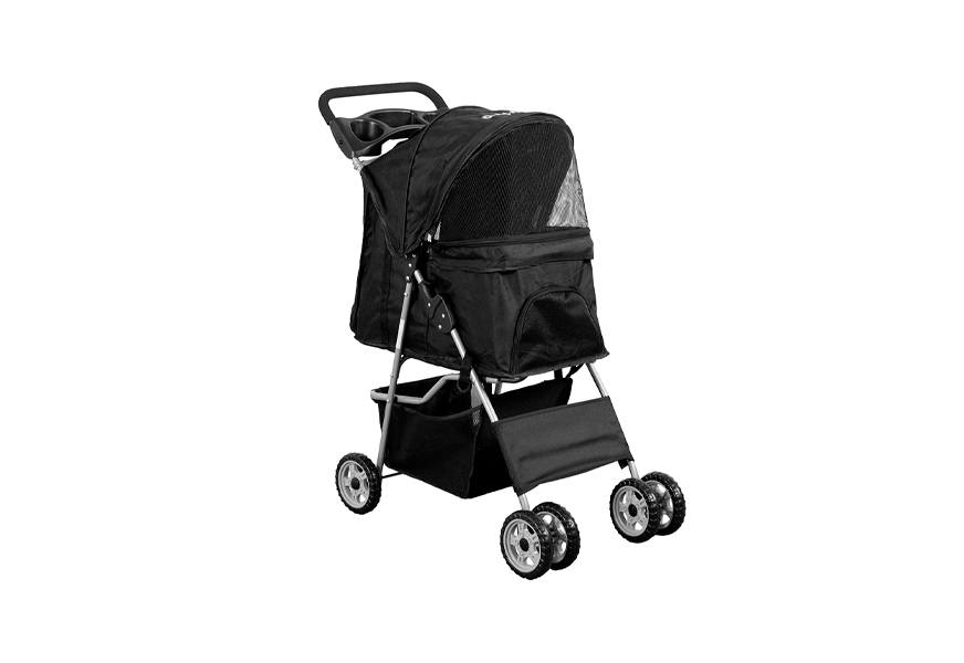 bestpet foldable travel 3 wheel waterproof pet stroller