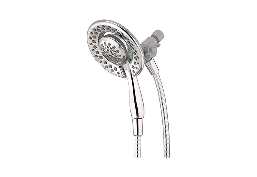 delta faucet 4 spray in2ition dual shower head with hose