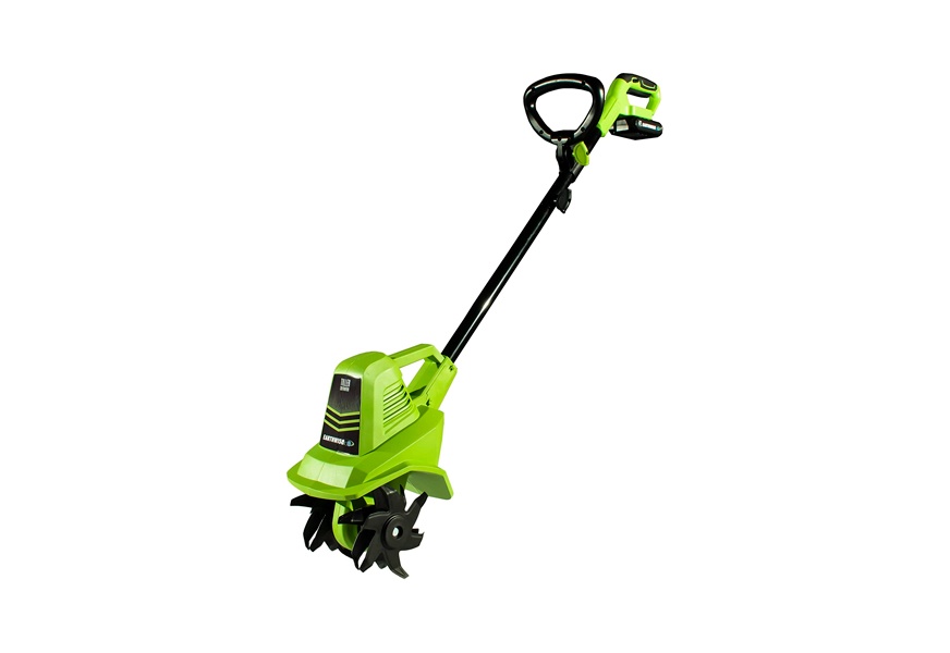 earthwise tc70020 20 volt 7.5 inch cordless electric tiller cultivator