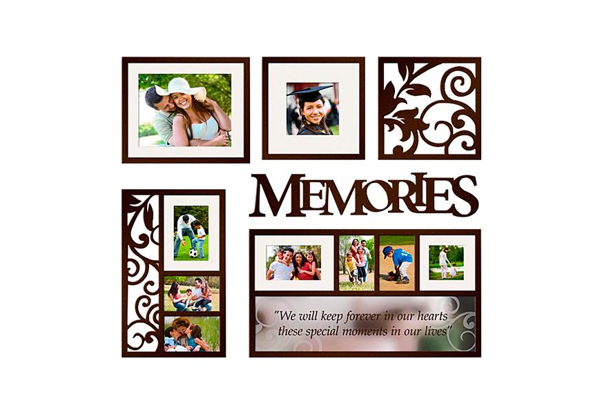 jerry & maggie 7 bronze pvc picture frames with hanging décor letters
