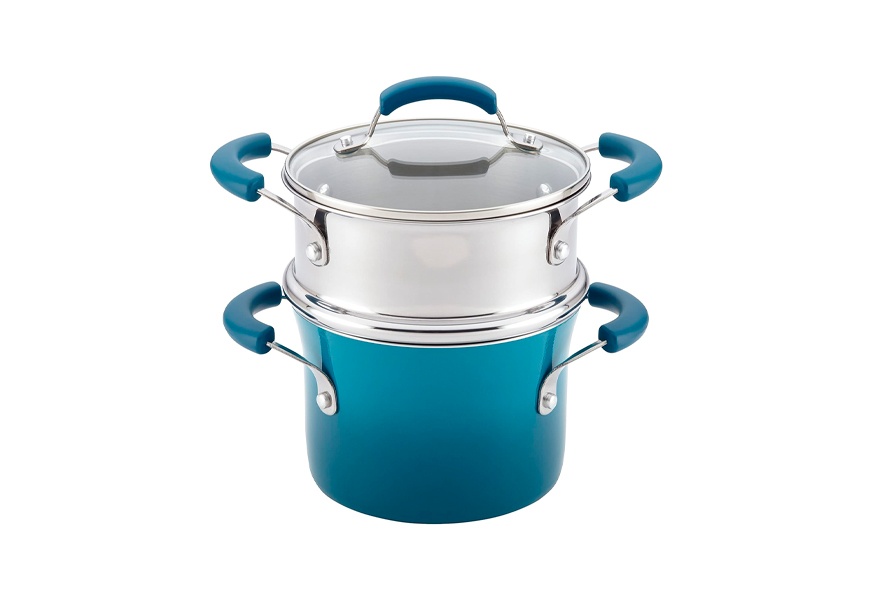 rachel ray brights sauce pot with steamer insert