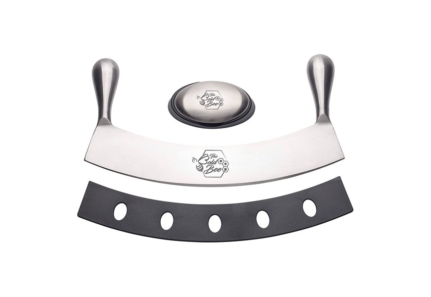 the bold bee's stainless steel mezzaluna knife