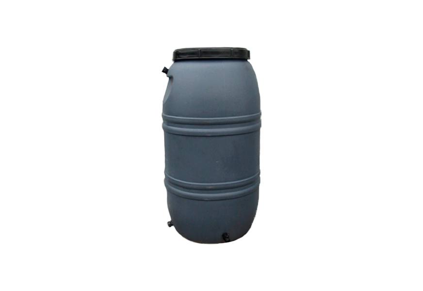 upcycle 55 gallon gray rain barrel