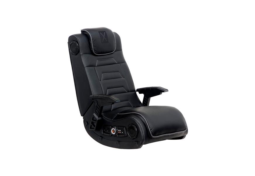 x rocker pro series h3 black leather vibrating kids gaming chair