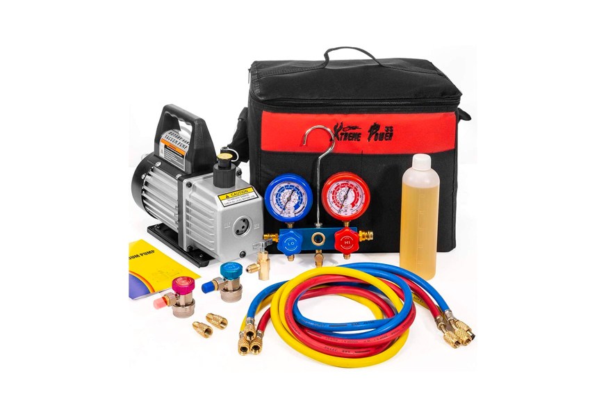 xtremepowerus 3cfm 1 4hp air vacuum pump hvac